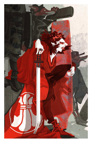 Skysurfing Gang: Hakusho Geisha and Foxes Art Print