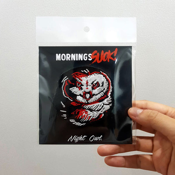 Mornings Suck! Inked Owl patch